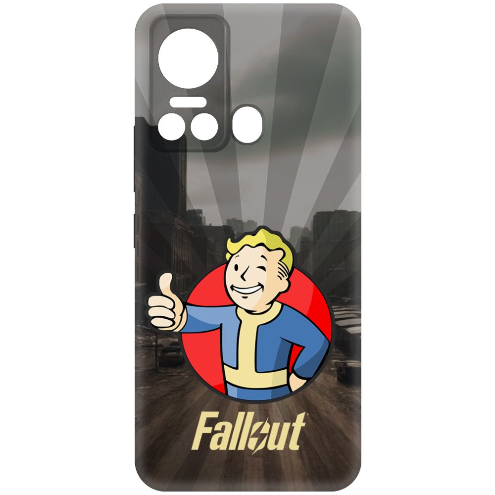 

Чехол-накладка Krutoff Soft Case Фоллаут (Fallout) - Волт-бой для ITEL S18 черный