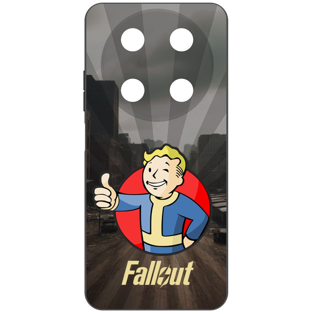 

Чехол-накладка Krutoff Soft Case Фоллаут (Fallout) - Волт-бой для ITEL RS4 черный