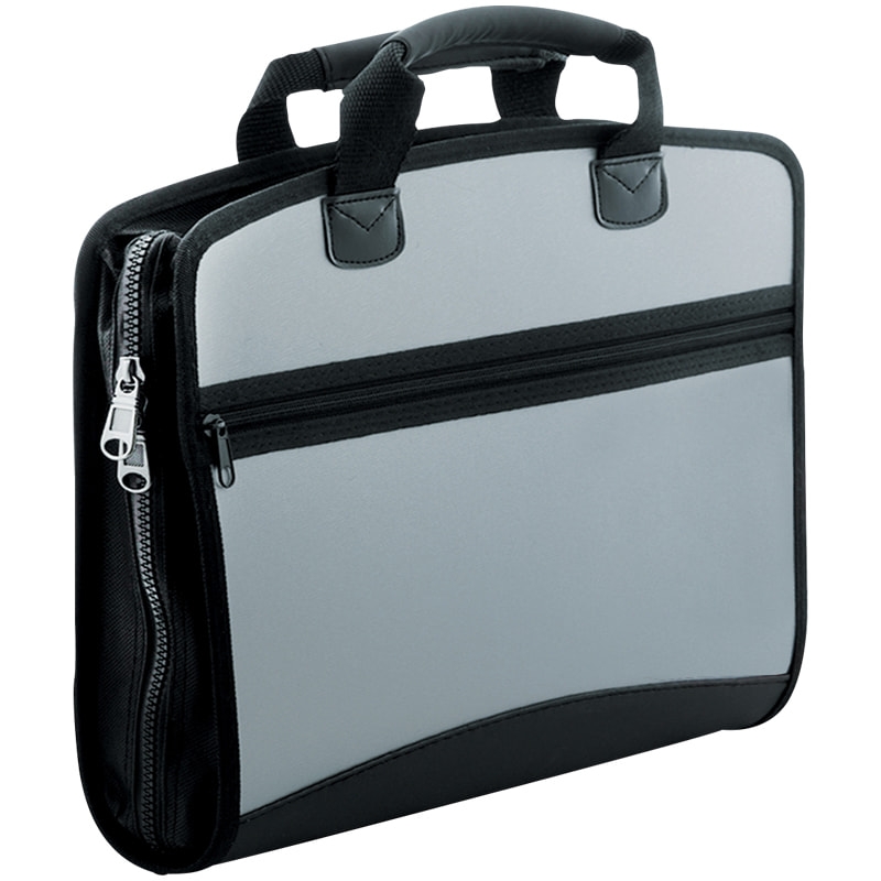 

Папка-портфель Berlingo Silver, A4, 380*280*50 мм, 700 мкм, 4 отделения, серый металлик