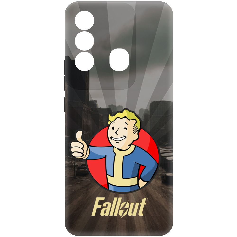 

Чехол-накладка Krutoff Soft Case Фоллаут (Fallout) - Волт-бой для ITEL P38 Pro черный