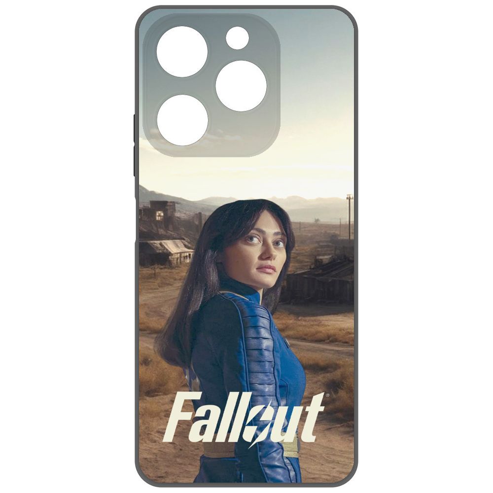 

Чехол-накладка Krutoff Soft Case Фоллаут (Fallout) - Люси в пустошах для ITEL A70 черный