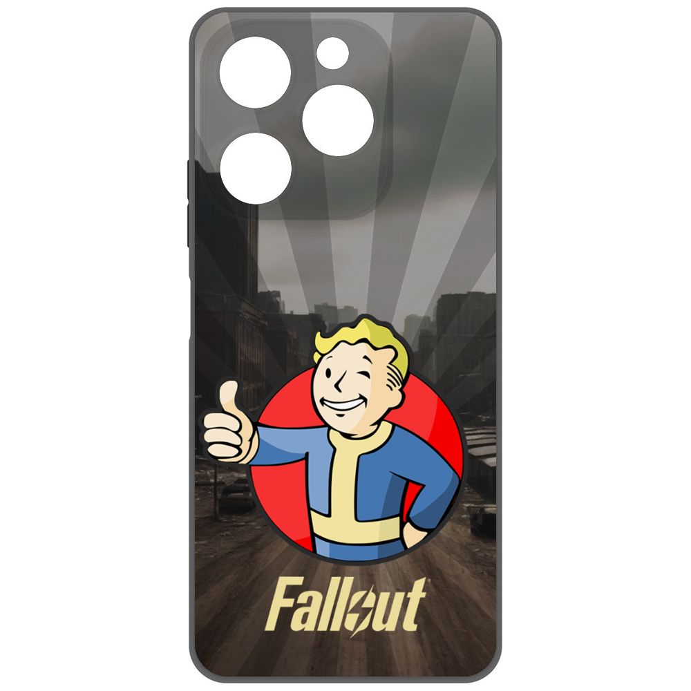 

Чехол-накладка Krutoff Soft Case Фоллаут (Fallout) - Волт-бой для ITEL A70 черный