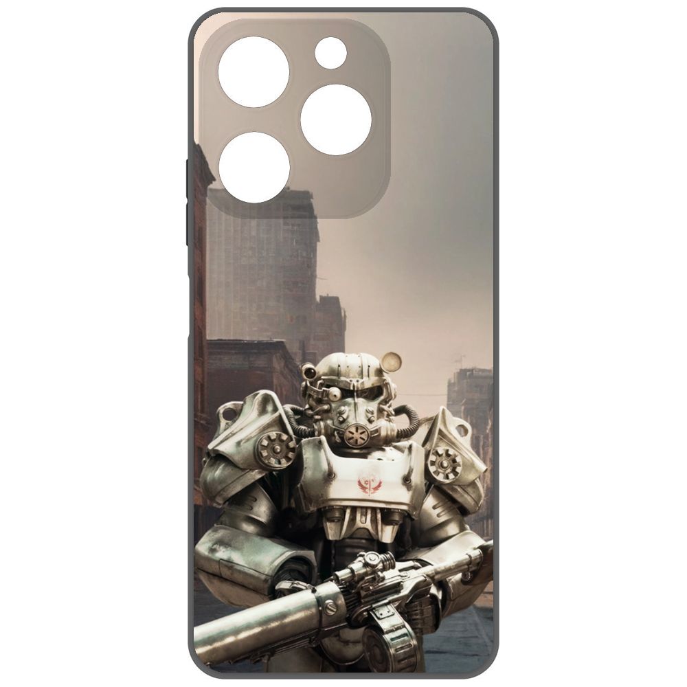 

Чехол-накладка Krutoff Soft Case Фоллаут (Fallout) - Рыцарь Братства для ITEL A70 черный