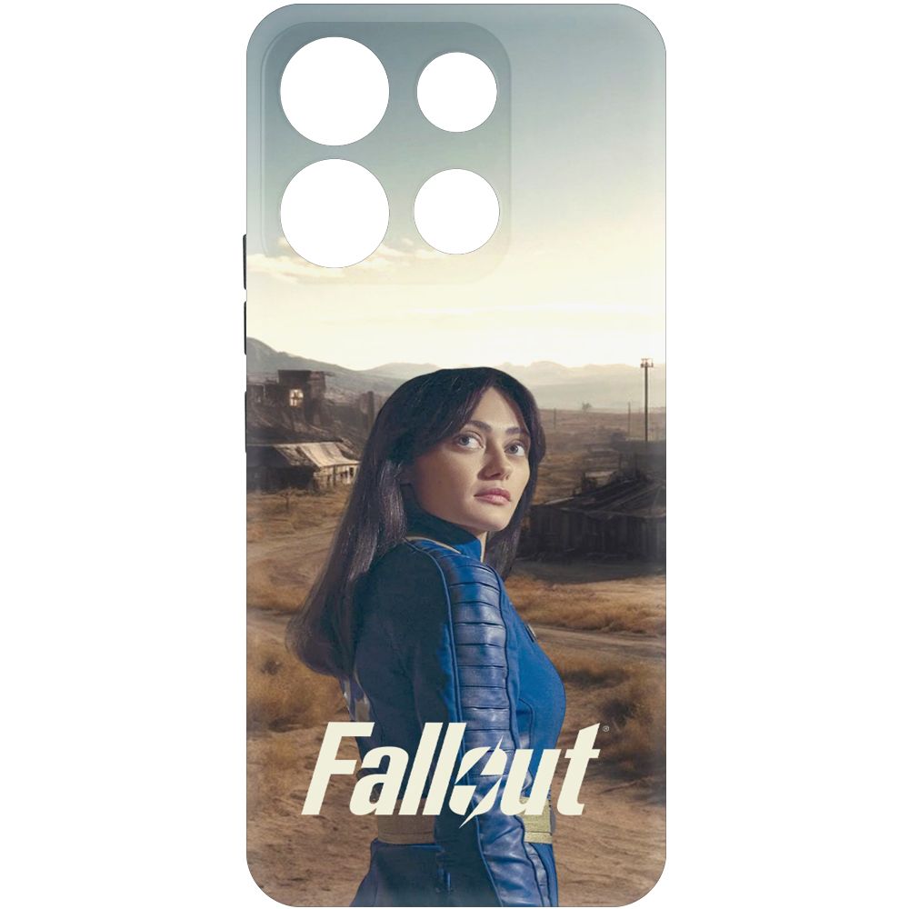 

Чехол-накладка Krutoff Soft Case Фоллаут (Fallout) - Люси в пустошах для ITEL A60s черный