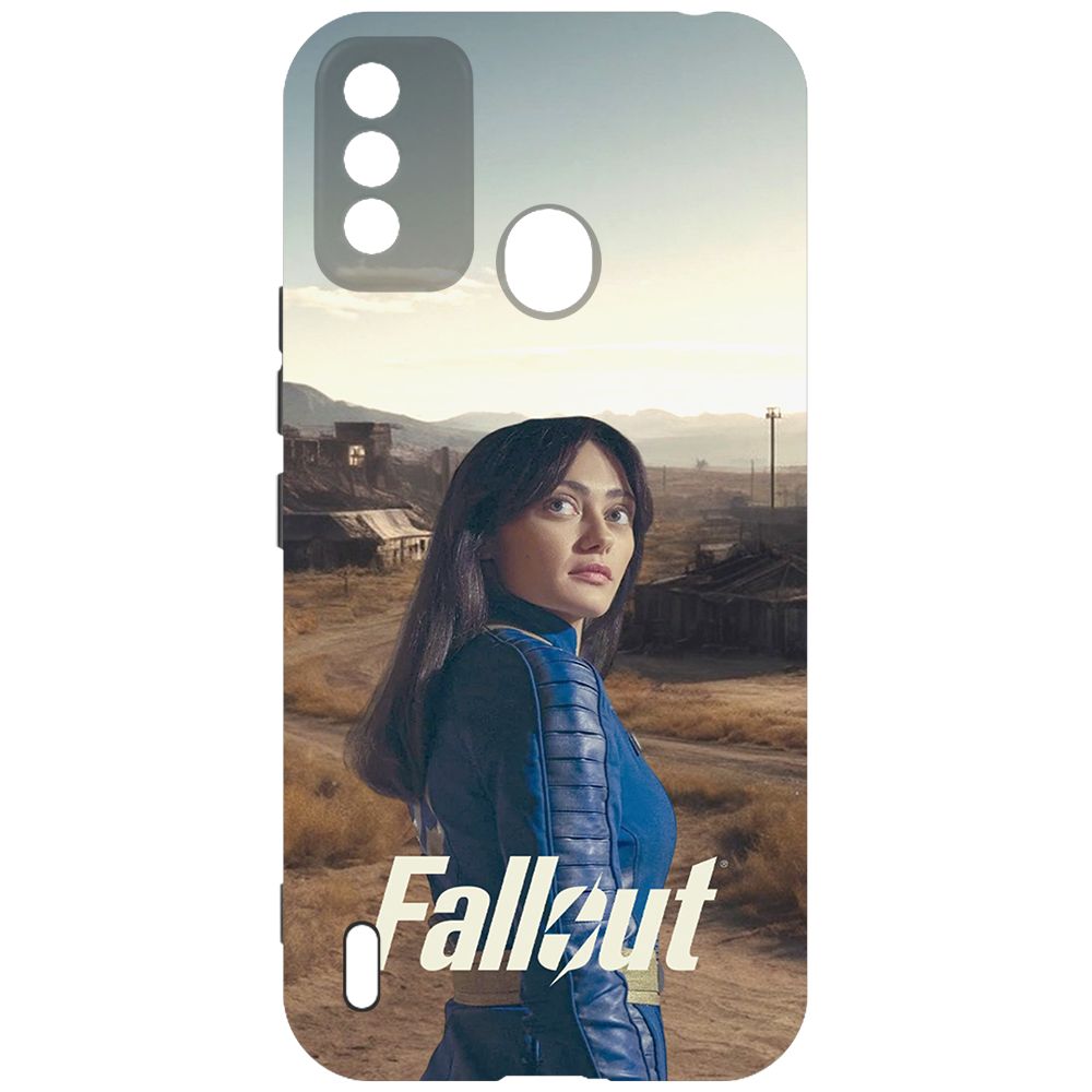 

Чехол-накладка Krutoff Soft Case Фоллаут (Fallout) - Люси в пустошах для ITEL A48 черный