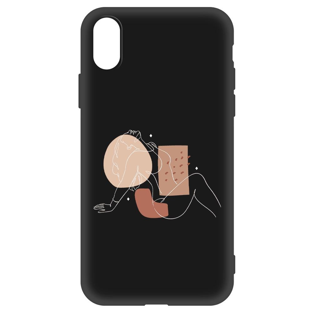 фото Чехол-накладка krutoff soft case чувственность для iphone xs черный