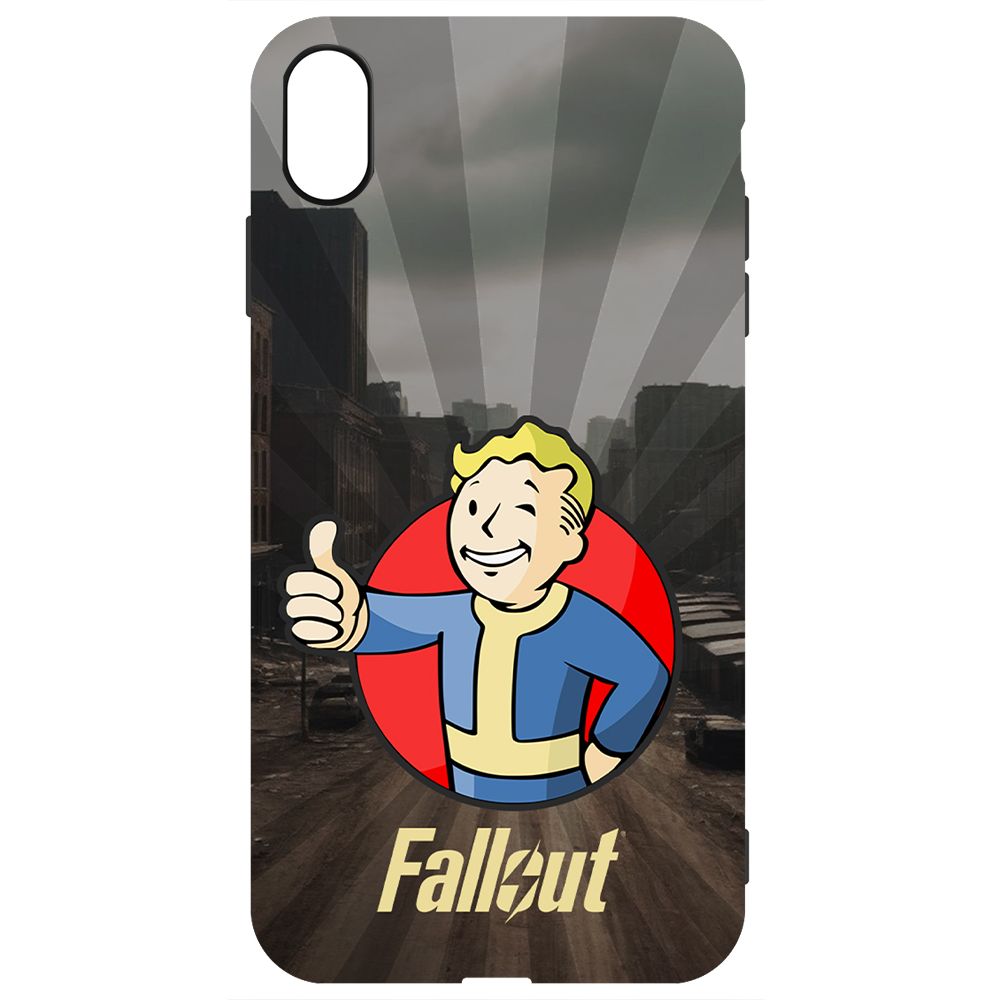 

Чехол-накладка Krutoff Soft Case Фоллаут (Fallout) - Волт-бой для iPhone XS Max черный