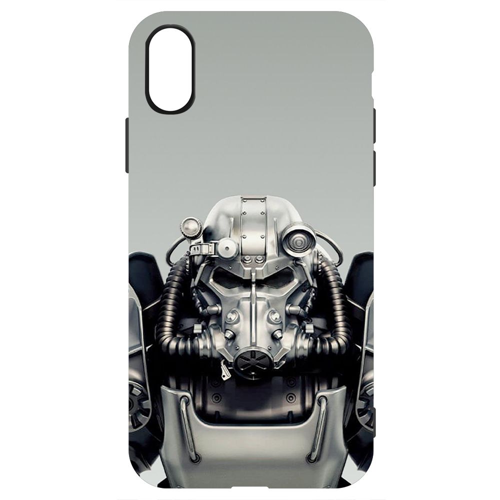 

Чехол-накладка Krutoff Soft Case Фоллаут (Fallout) - Братство стали для iPhone XS черный