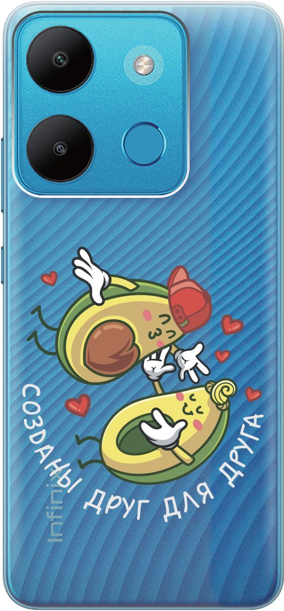 

Чехол на Infinix Smart 7/Tecno Spark Go 2023/Pop 7/Pop 7 Pro "Avo-Love" прозрачный, Прозрачный;желтый, 158849