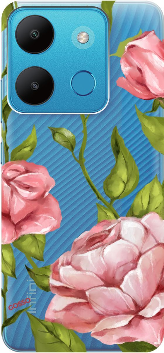 

Чехол на Infinix Smart 7/Tecno Spark Go 2023/Pop 7 Pro "Amazing Roses" прозрачный, Прозрачный;белый, 158849