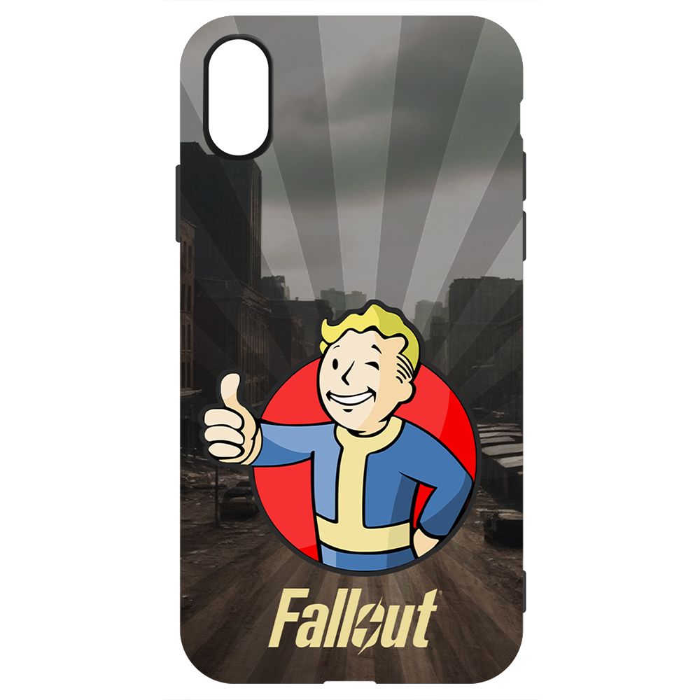 

Чехол-накладка Krutoff Soft Case Фоллаут (Fallout) - Волт-бой для iPhone XS черный