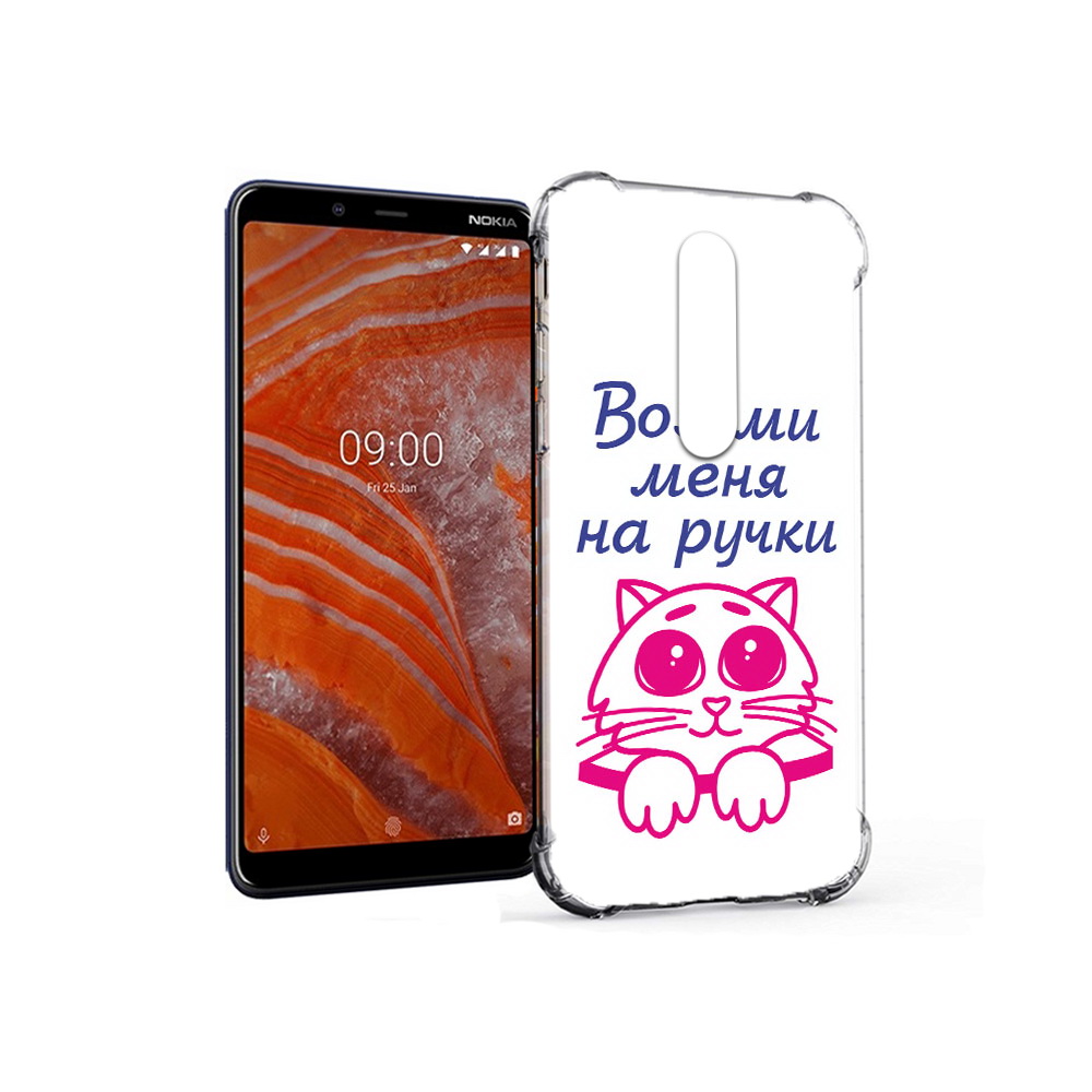 

Чехол MyPads Tocco для Nokia 3.1 Plus мяу (PT121397.96.491), Прозрачный, Tocco