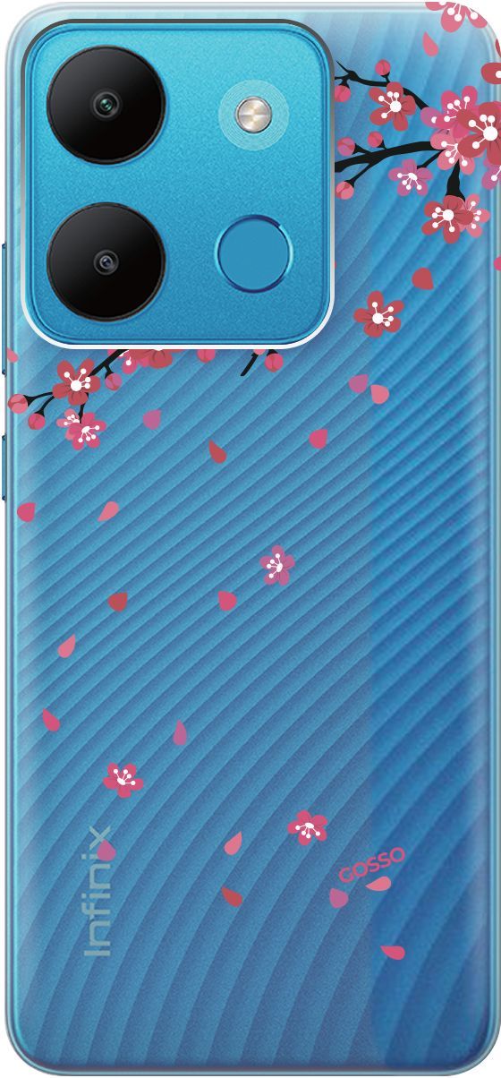 

Чехол на Infinix Smart 7/Tecno Spark Go 2023/Pop 7/Pop 7 Pro "Sakura" прозрачный, Прозрачный;коричневый, 158849