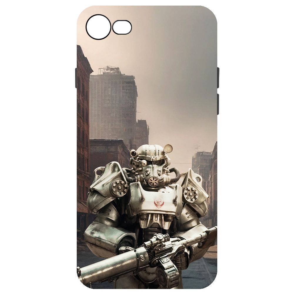 

Чехол-накладка Krutoff Soft Case Фоллаут (Fallout) - Рыцарь Братства для iPhone 7/8 черный