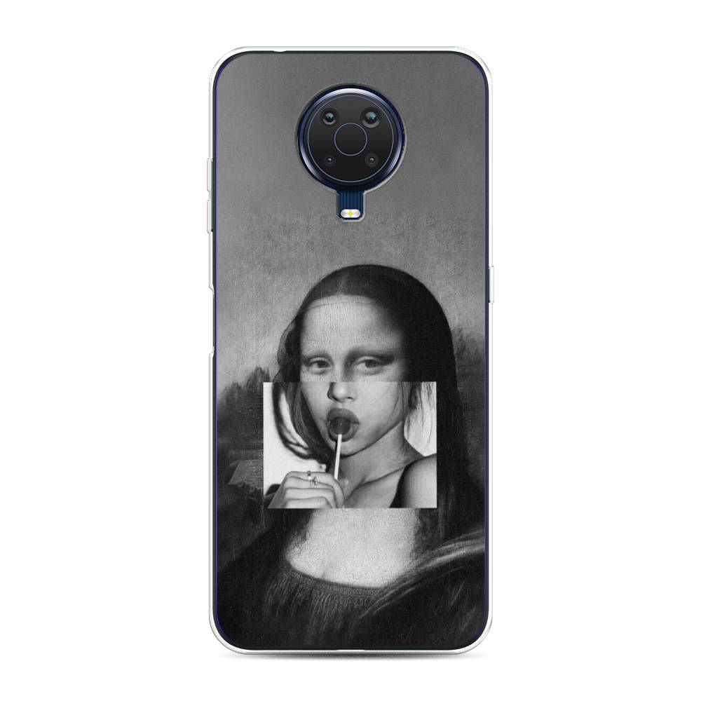 

Чехол Awog на Nokia G20 / Нокиа G20 "Mona Lisa sucking lollipop", Серый, 124150-9