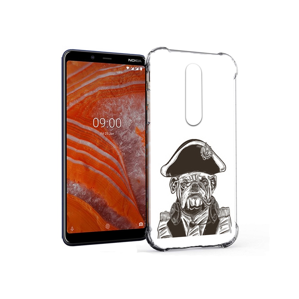 

Чехол MyPads Tocco для Nokia 3.1 Plus мопс генерал (PT121397.96.483), Прозрачный, Tocco