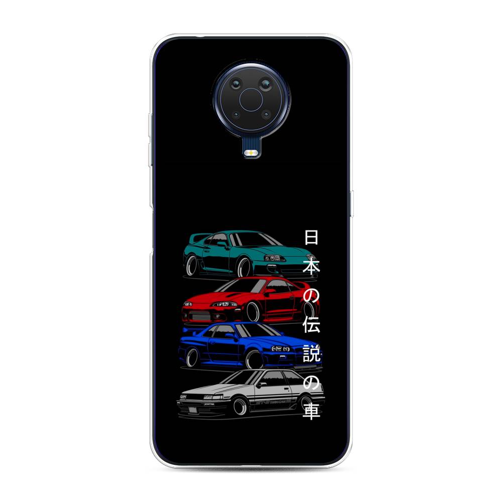 

Чехол Awog на Nokia G20 / Нокиа G20 "JDM Legend cars", Зеленый;красный;синий, 124150-5