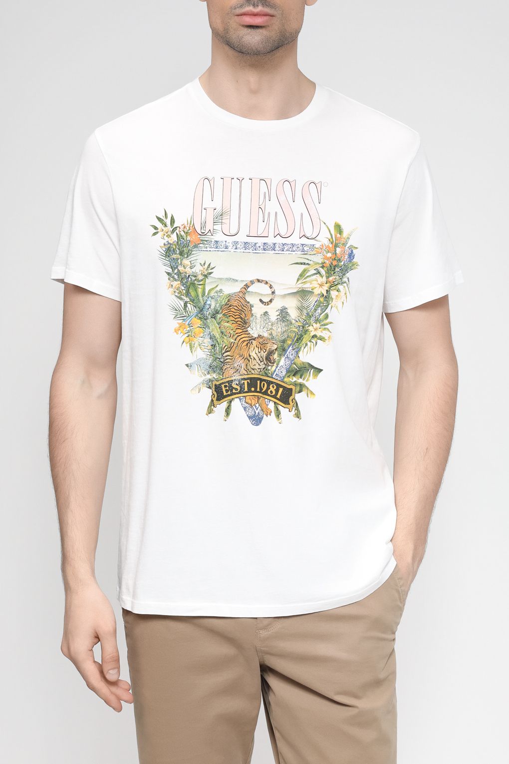 

Футболка мужская Guess M3YI66 K9RM1 белая 2XL, Белый, M3YI66 K9RM1