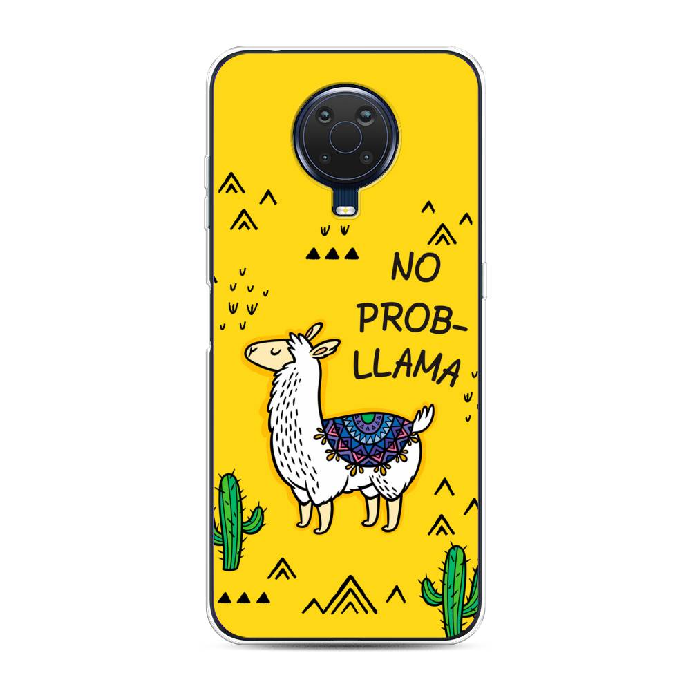 

Чехол Awog на Nokia G20 / Нокиа G20 "No probLLama", Желтый;черный;синий, 124150-2