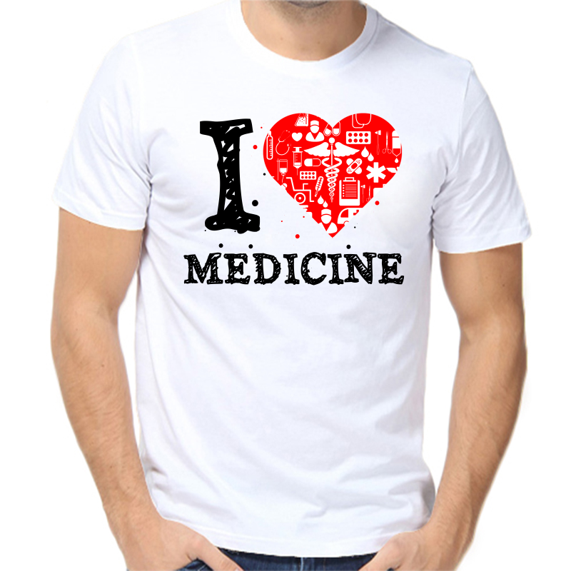 

Футболка мужская белая 58 р-р i love medicine, Белый, fm_i_love_medicine