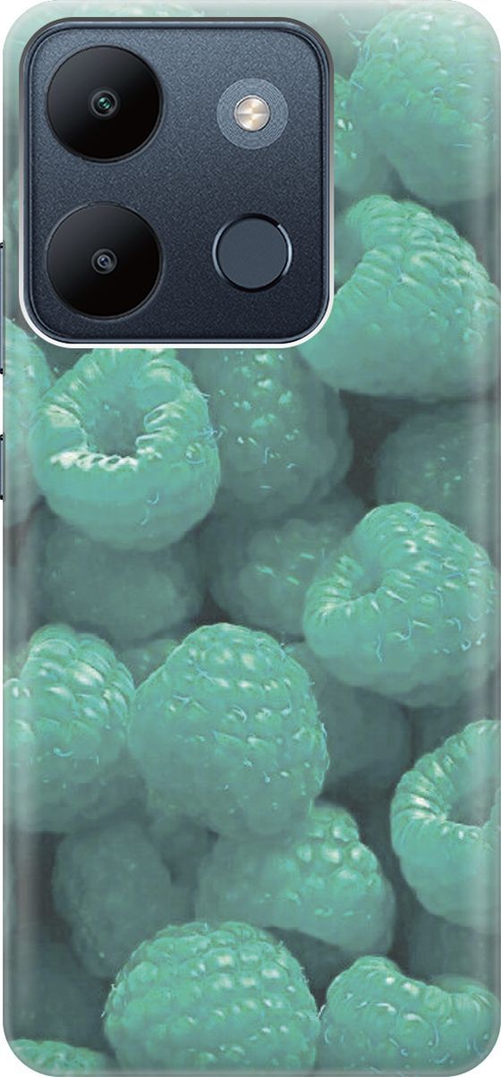 

Чехол на Infinix Smart 7/Tecno Spark Go 2023/Pop 7/Pop 7 Pro "Бирюзовая малина", Бирюзовый;черный, 158847