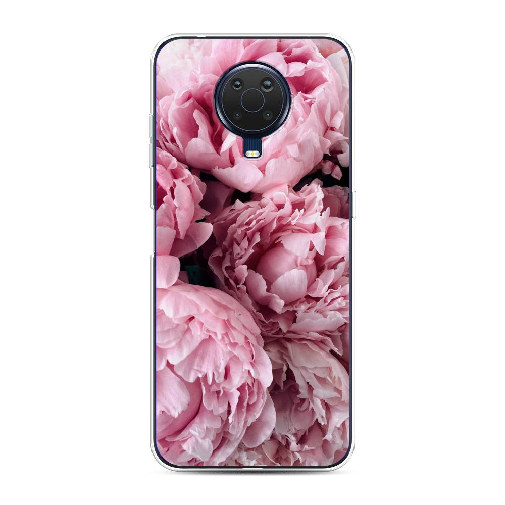 

Чехол Awog на Nokia G20 / Нокиа G20 "Нежные пионы", Розовый;черный;белый, 124150-8