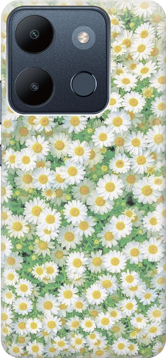 

Чехол на Infinix Smart 7/Tecno Spark Go 2023/Pop 7/Pop 7 Pro "Ромашковое поле", Белый;желтый, 158843