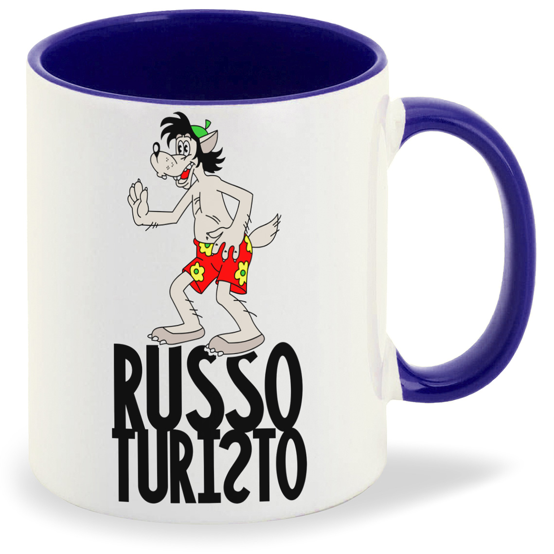 

Кружка CoolPodarok Прикол Волк Russo turisto, Прикол Волк Russo turisto