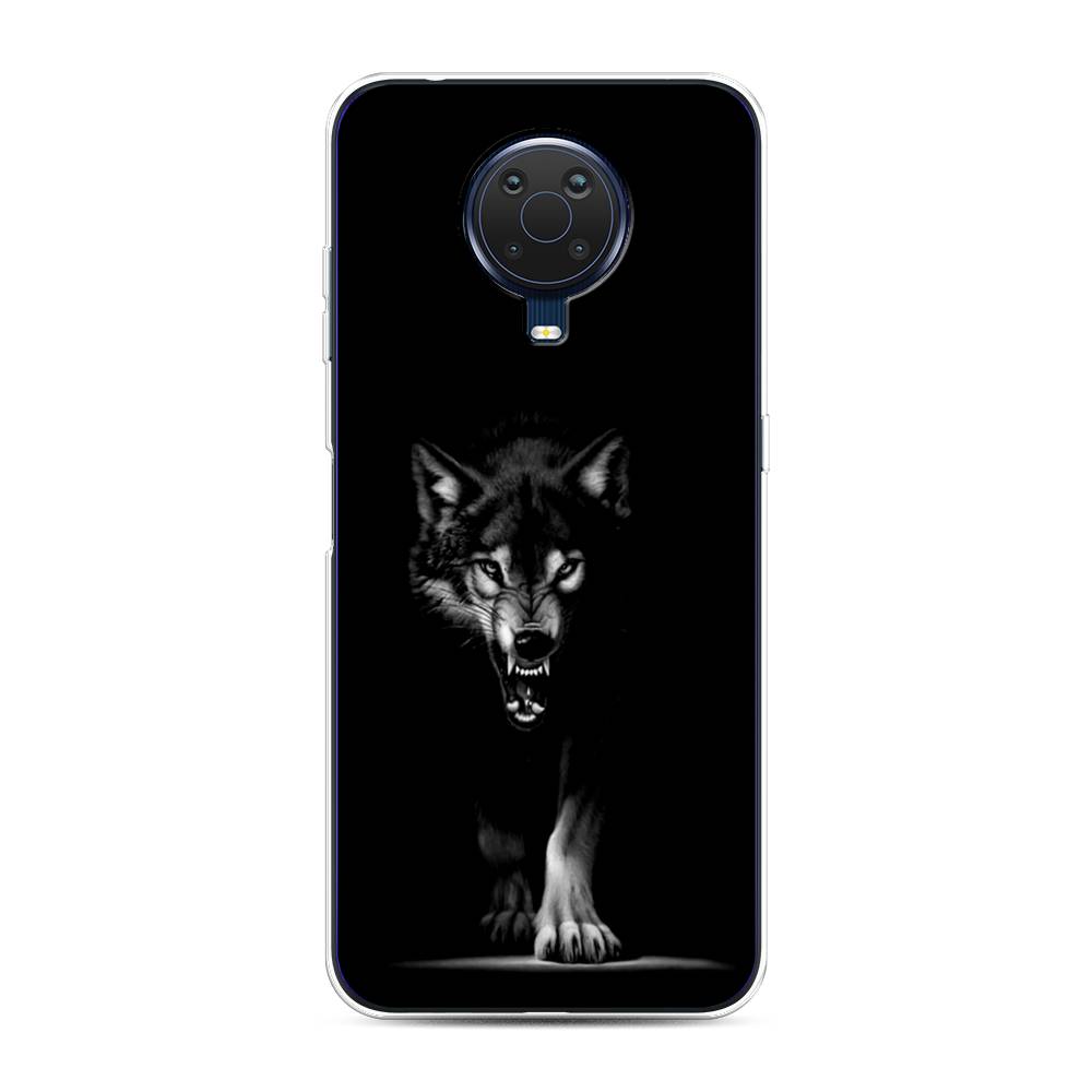 

Чехол Awog на Nokia G20 / Нокиа G20 "Волк выходит из ночи", Серый;черный;белый, 124150-1