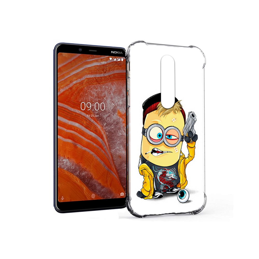 

Чехол MyPads Tocco для Nokia 3.1 Plus миньон бандит (PT121397.96.475), Прозрачный, Tocco