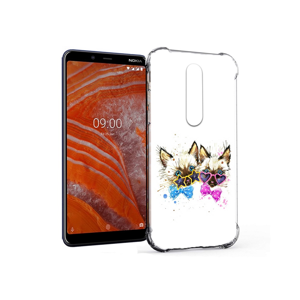 

Чехол MyPads Tocco для Nokia 3.1 Plus милые котята (PT121397.96.474), Прозрачный, Tocco