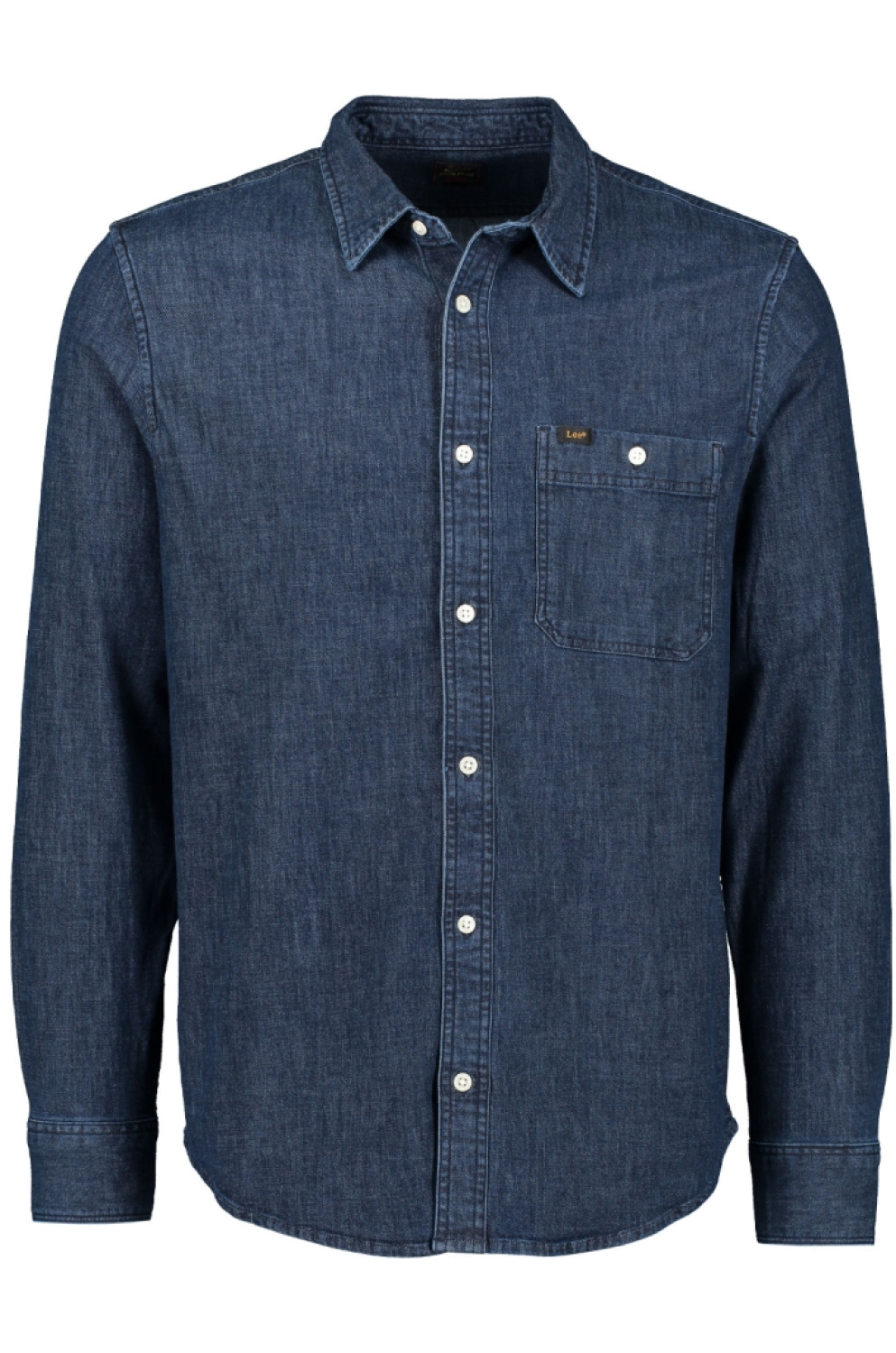 

Рубашка мужская LEE LEESURE MAPLE WASH синяя M, Синий, LEESURE MAPLE WASH