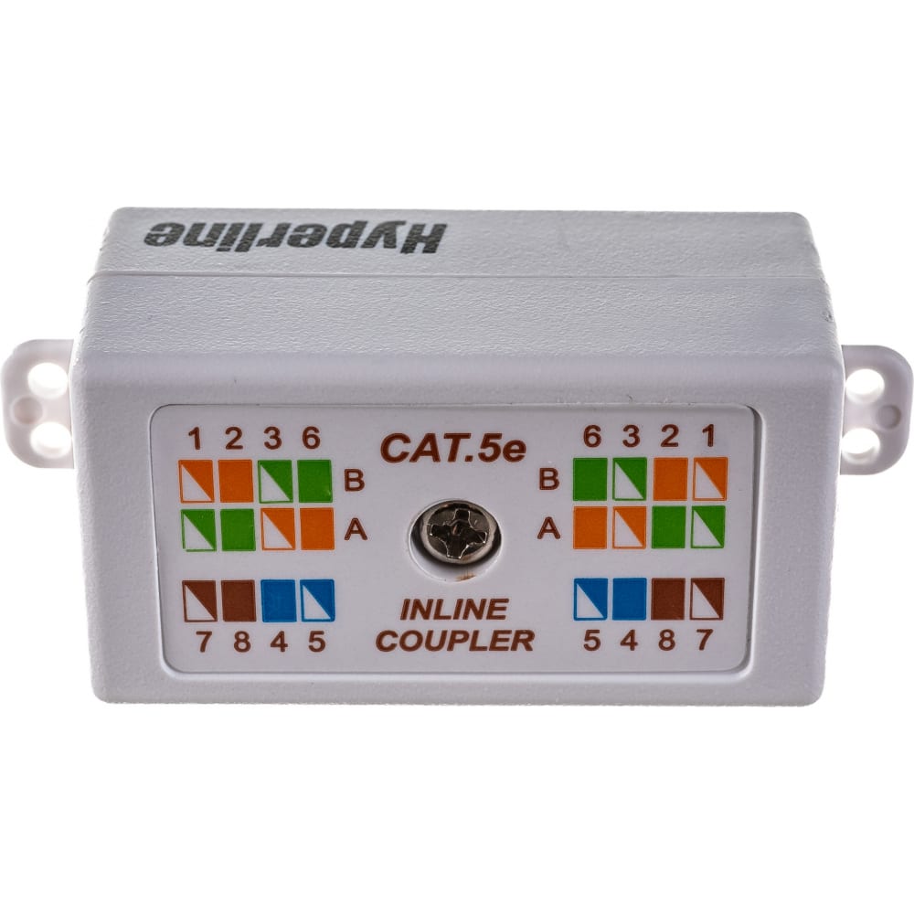 

Проходной адаптер (coupler), Dual IDC, категория 5e, 4 пары Hyperline CA-IDC-C5e-WH 23533