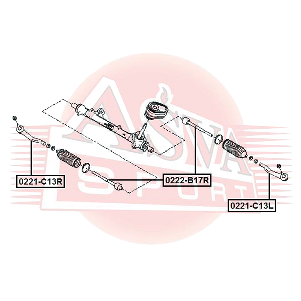

ASVA 0221-C13L Наконечник рулевой () 1шт