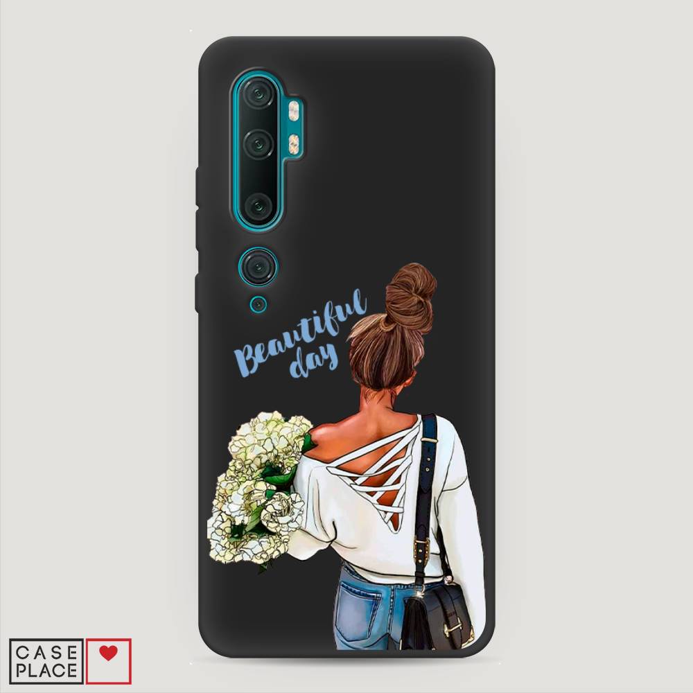 фото Матовый силиконовый чехол "beautiful day vector" на xiaomi mi note 10 awog