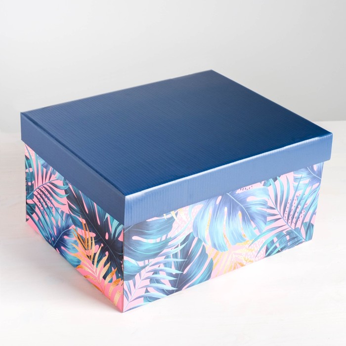 фото Коробка складная «tropical», 31,2 х 25,6 х 16,1 см дарите счастье