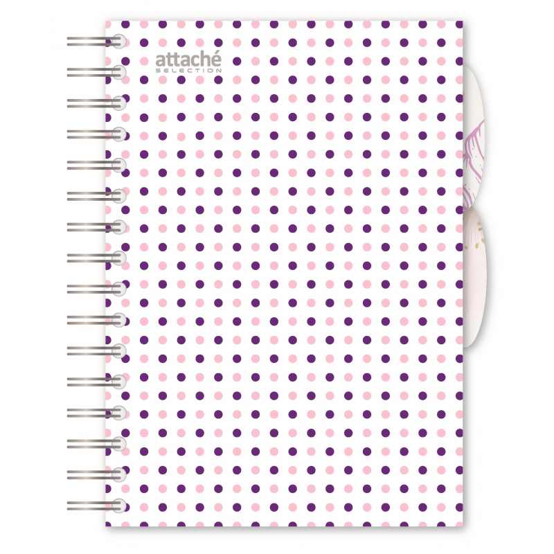 

Бизнес-тетрадь А5,140л,кл,спир,пласт Attache Selection Flower Dreams Dots