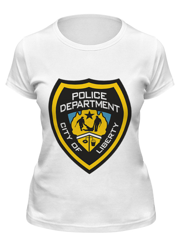 

Футболка женская Printio Police department белая L, Белый, Police department