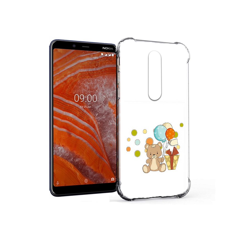 

Чехол MyPads Tocco для Nokia 3.1 Plus медвеженок с подарком (PT121397.96.470), Прозрачный, Tocco