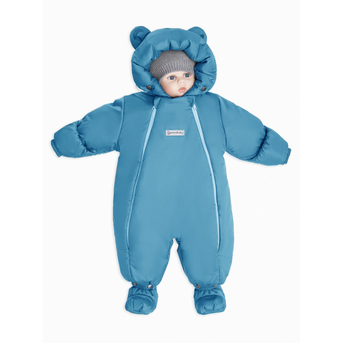 

Комбинезон детский Amarobaby AB-OD21-6105, серый; голубой 68, AB-OD21-6105