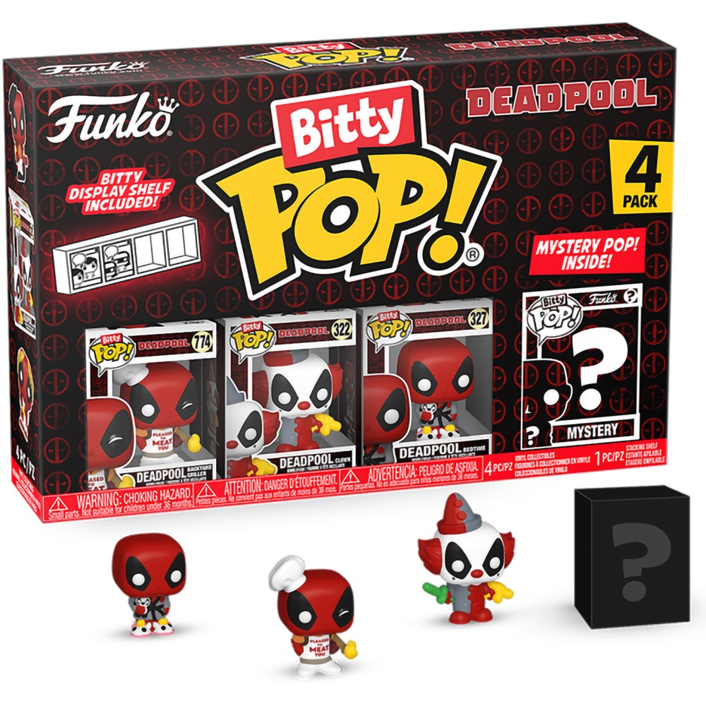 

Фигурка Funko Bitty POP! Deadpool Backyard Griller;Clown;Bedtime;Mystery (1 of 4) 4PK