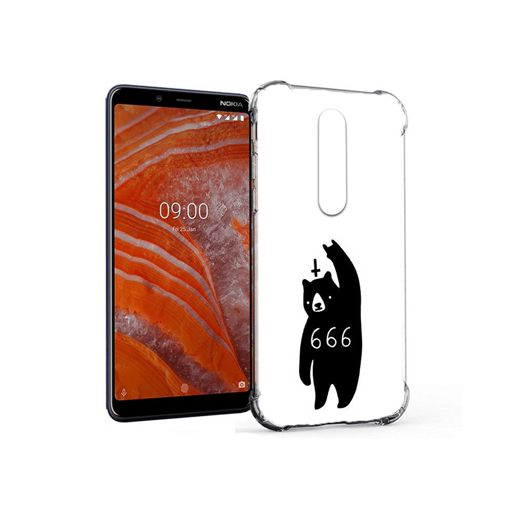 

Чехол MyPads Tocco для Nokia 3.1 Plus медведь 666 (PT121397.96.462), Прозрачный, Tocco