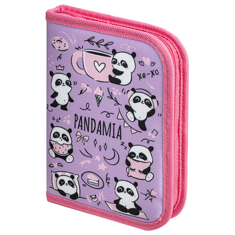 

Пенал ПИФАГОР, 1 отделение, 1 откидная планка, 19х13 см, Panda bears, 271015 - 3 шт
