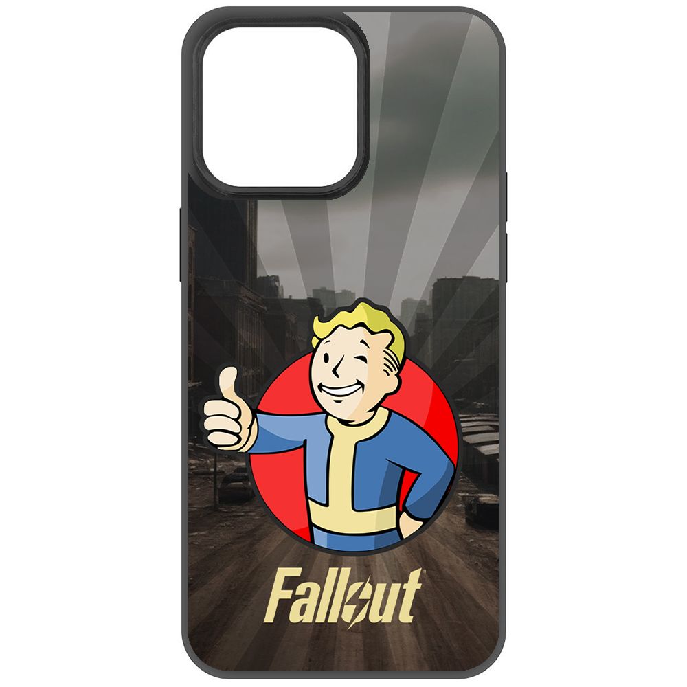 

Чехол-накладка Krutoff Soft Case Фоллаут (Fallout) - Волт-бой для iPhone 15 Pro Max черный