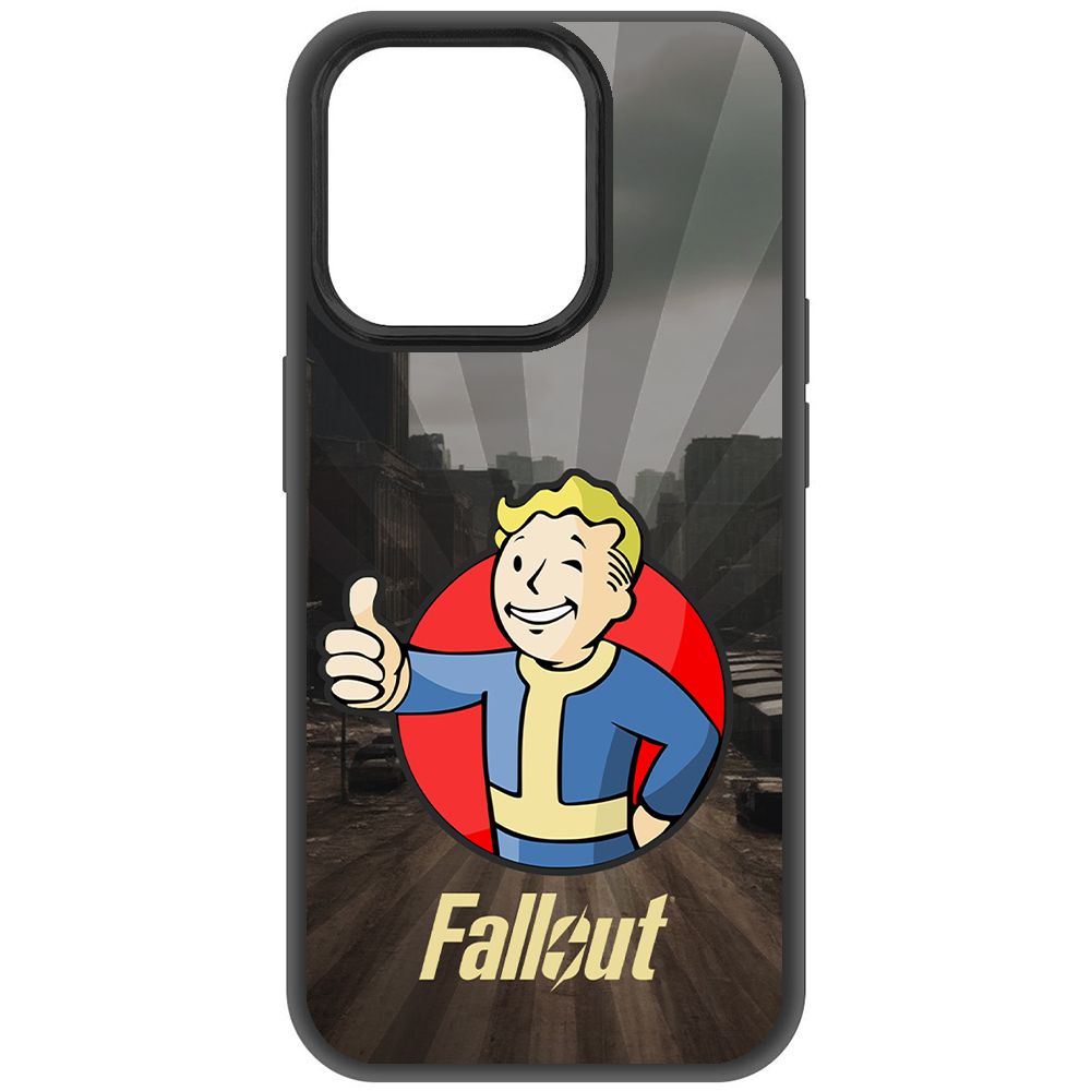 

Чехол-накладка Krutoff Soft Case Фоллаут (Fallout) - Волт-бой для iPhone 15 Pro черный