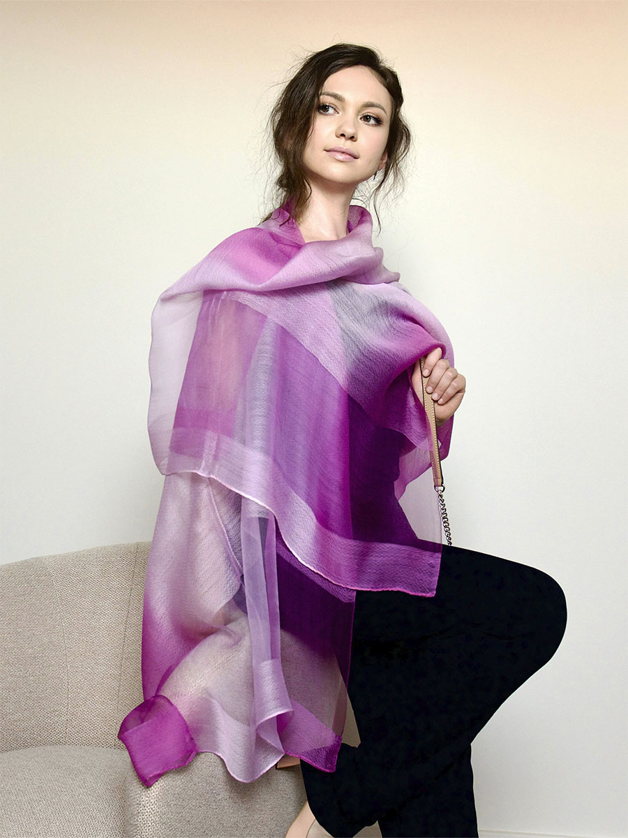 Палантин женский Le Motif Couture Мажетик турмалин, 190х85 см