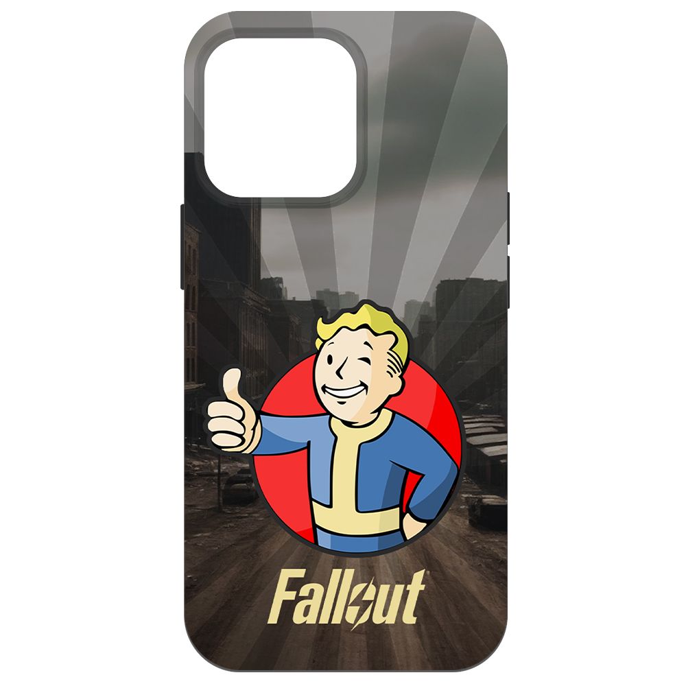 

Чехол-накладка Krutoff Soft Case Фоллаут (Fallout) - Волт-бой для iPhone 14 Pro Max черный