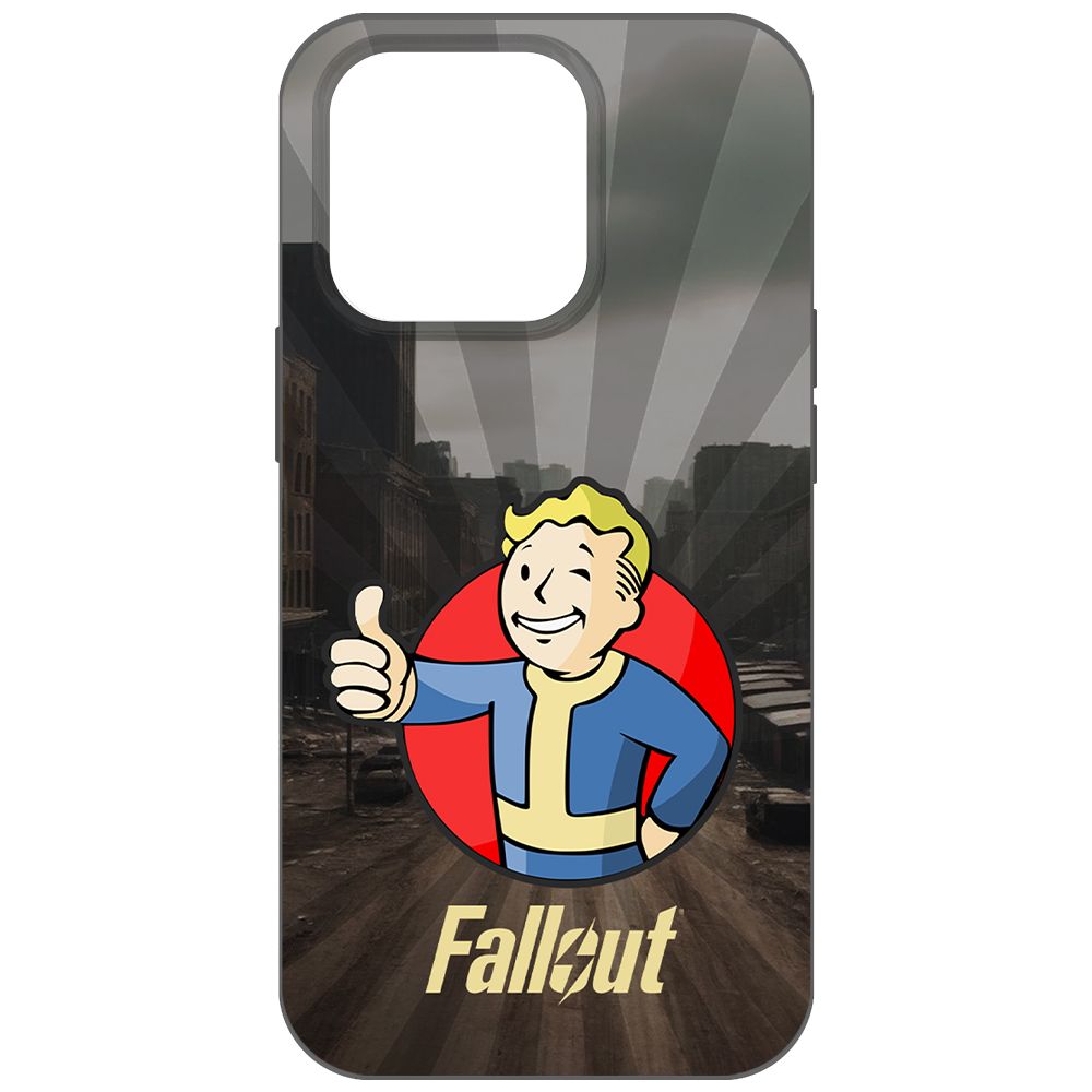 

Чехол-накладка Krutoff Soft Case Фоллаут (Fallout) - Волт-бой для iPhone 14 Pro черный