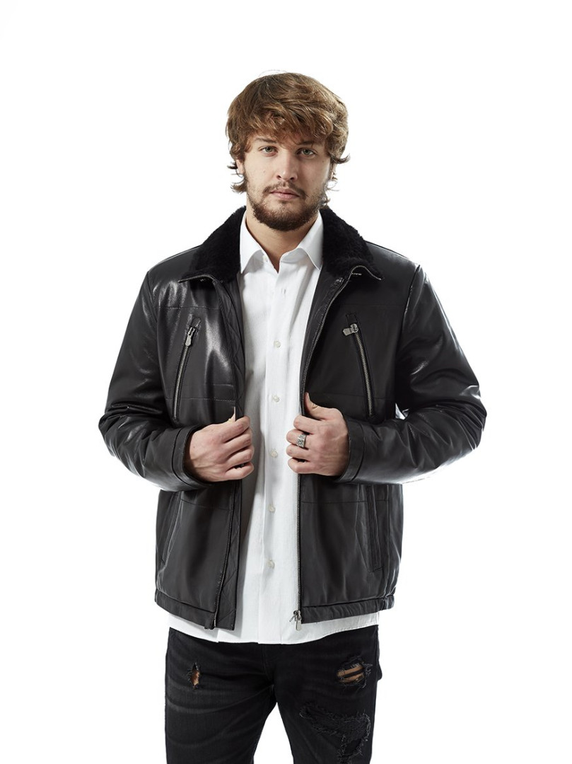 

Кожаная куртка мужская Hodore H35-701s черная 2XL (товары доставляются из-за рубежа), Черный, H35-701s