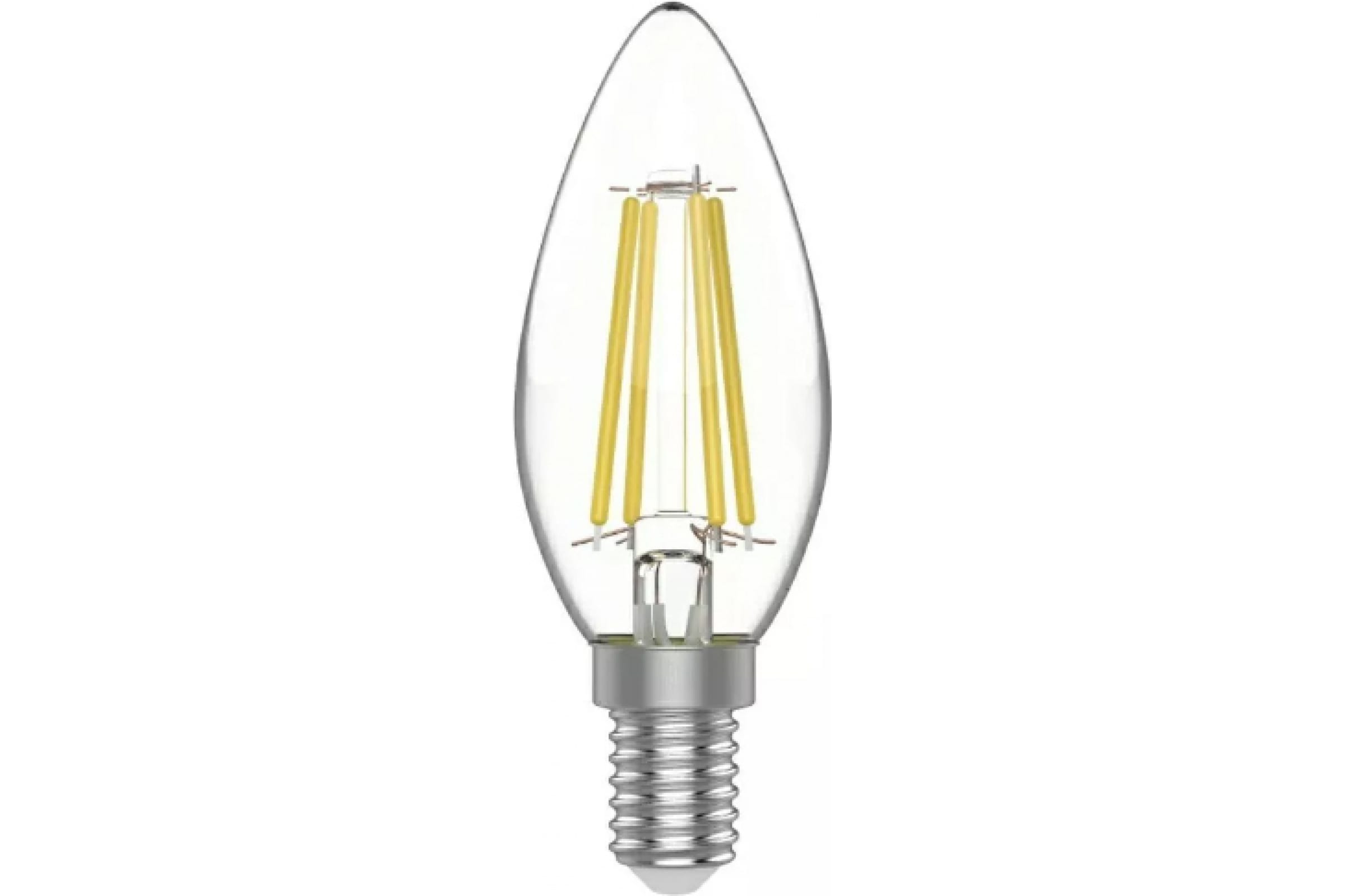 

gauss Лампа Basic Filament Свеча 4,5W 400lm 2700К Е14 LED 1/10/50 1031115